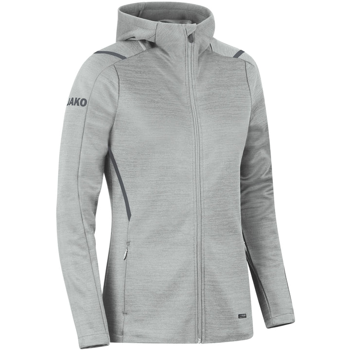 Jako Freizeitjacke Challenge Mit Kapuze - hellgrau meliert/anthra light