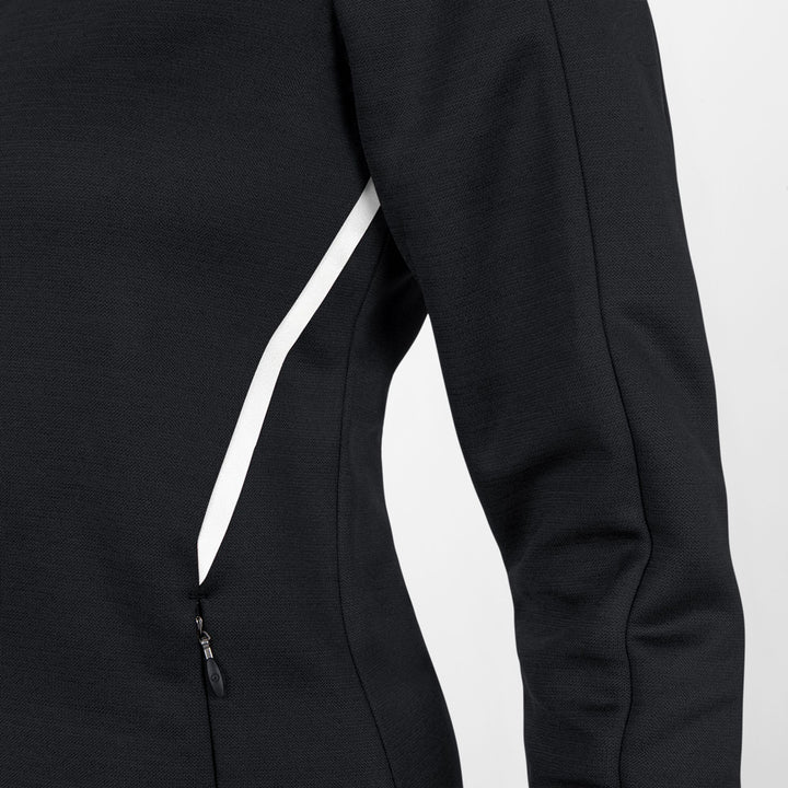Jako Freizeitjacke Challenge Mit Kapuze - schwarz meliert/weiß