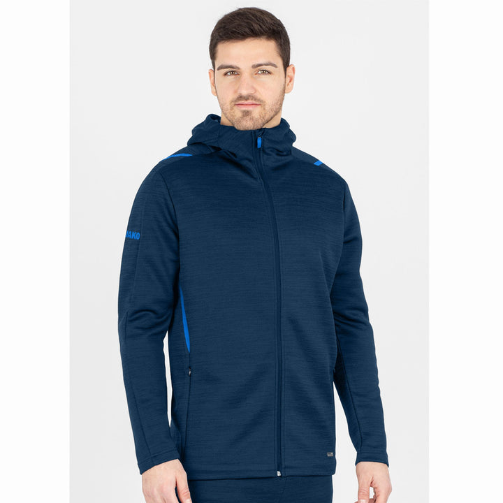 Jako Freizeitjacke Challenge Mit Kapuze - marine meliert/royal