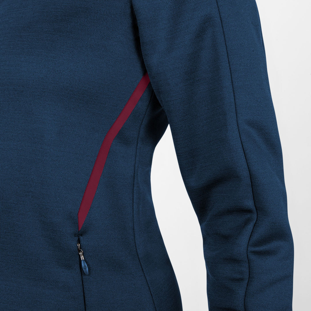 Jako Freizeitjacke Challenge Mit Kapuze - marine meliert/maroon