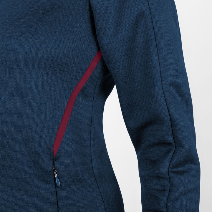 Jako Freizeitjacke Challenge Mit Kapuze - marine meliert/maroon