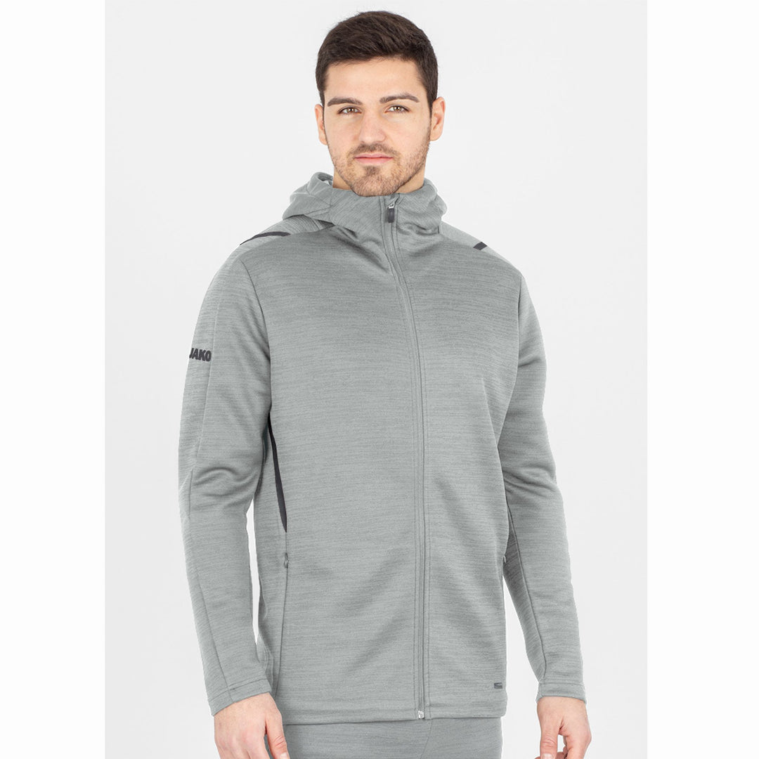 Jako Freizeitjacke Challenge Mit Kapuze - hellgrau meliert/anthra light