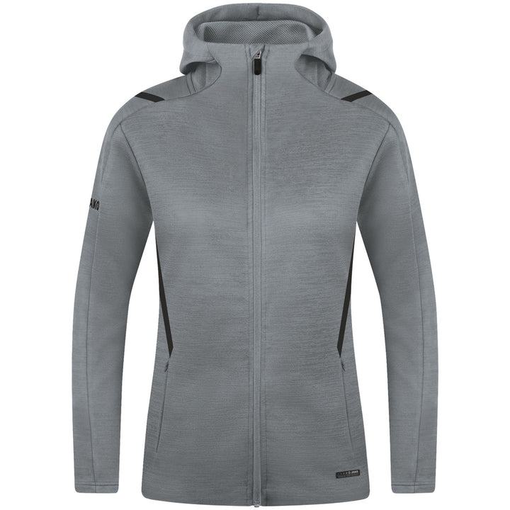 Jako Freizeitjacke Challenge Mit Kapuze - steingrau meliert/schwarz