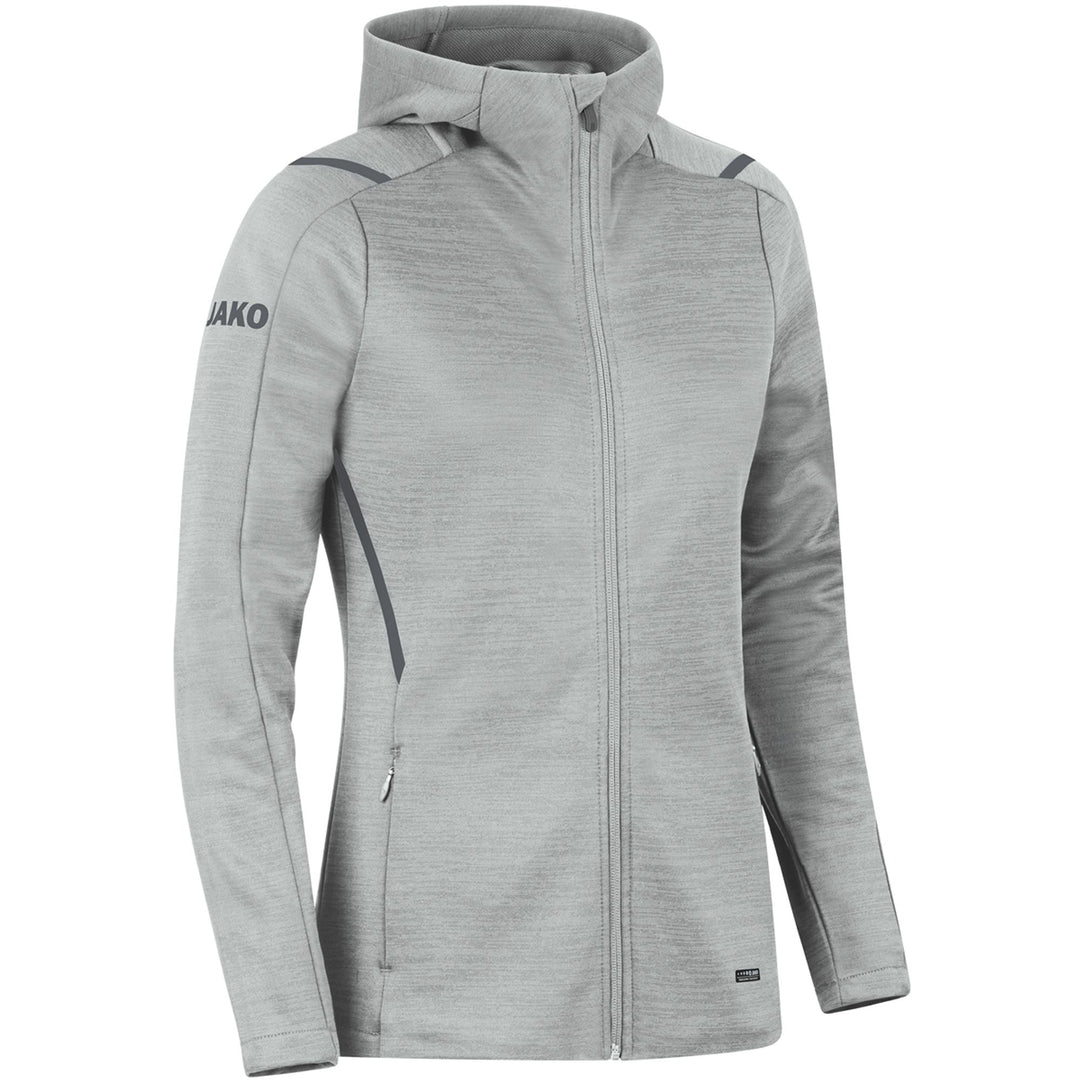 Jako Freizeitjacke Challenge Mit Kapuze - hellgrau meliert/anthra light