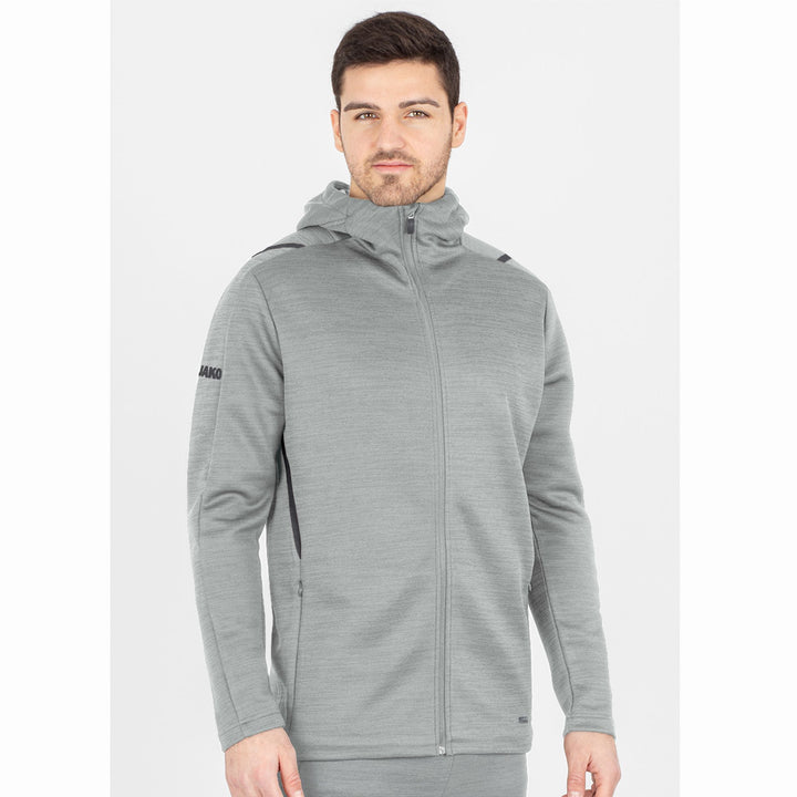Jako Freizeitjacke Challenge Mit Kapuze - hellgrau meliert/anthra light
