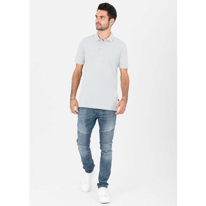 Jako Polo Organic Stretch - weiß