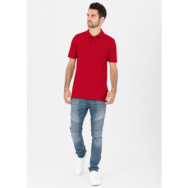Jako Polo Organic Stretch - rot