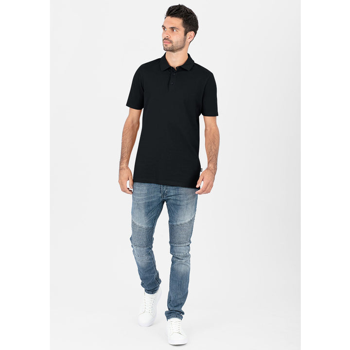 Jako Polo Organic Stretch - schwarz
