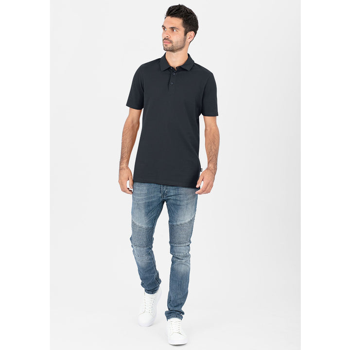 Jako Polo Organic Stretch - anthrazit