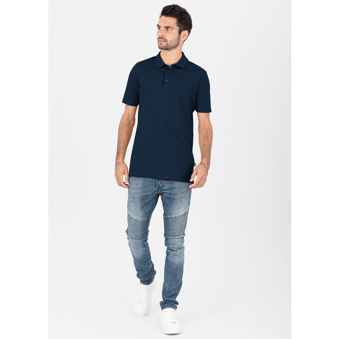 Jako Polo Organic Stretch - marine