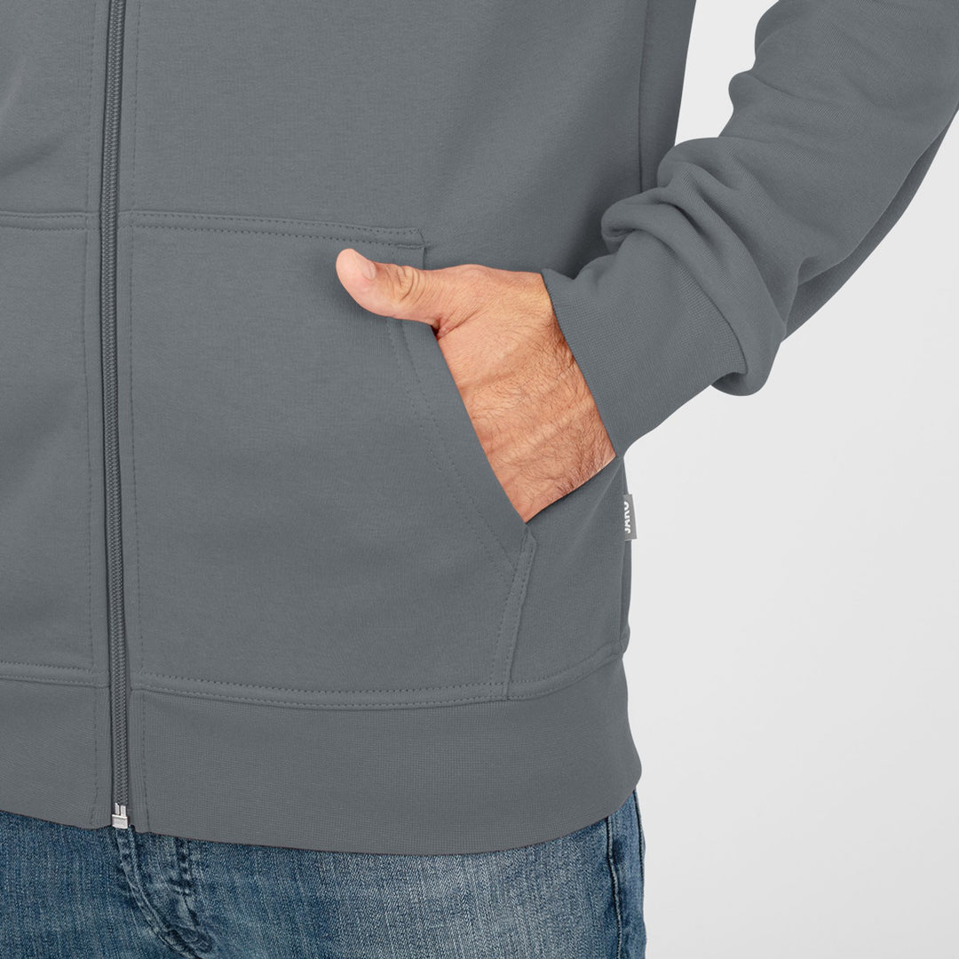 Jako Kapuzenjacke Organic - steingrau