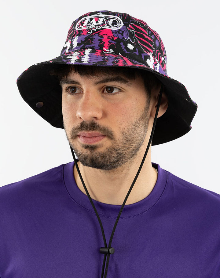 Jako Malle Fischerhut Tropicana - weiß/pink/lila/schwarz