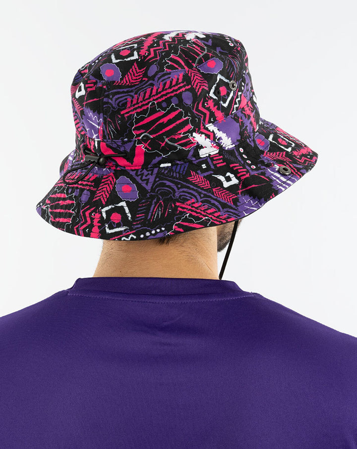 Jako Malle Fischerhut Tropicana - weiß/pink/lila/schwarz