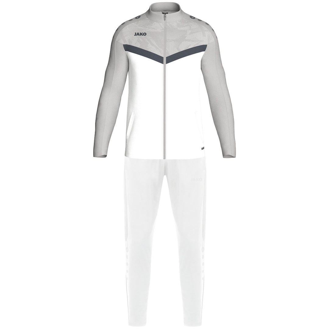 Jako Polyesteranzug Iconic - weiß/soft grey/anthra light