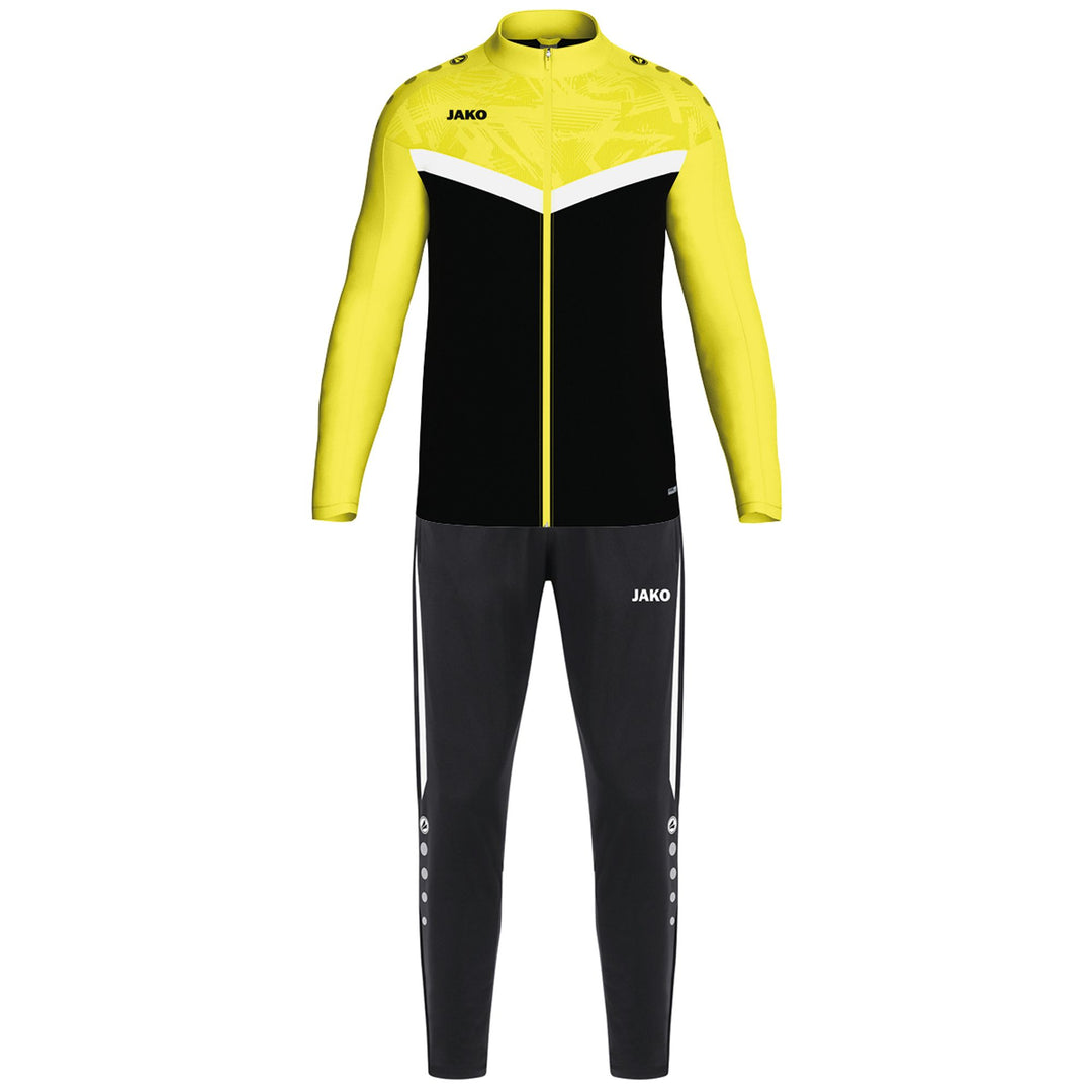 Jako Polyesteranzug Iconic - schwarz/soft yellow