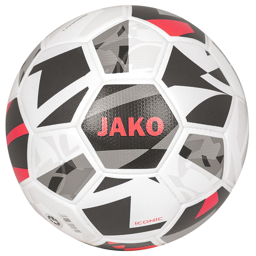 Jako Trainingsball Iconic - weiß/cool gray/coral