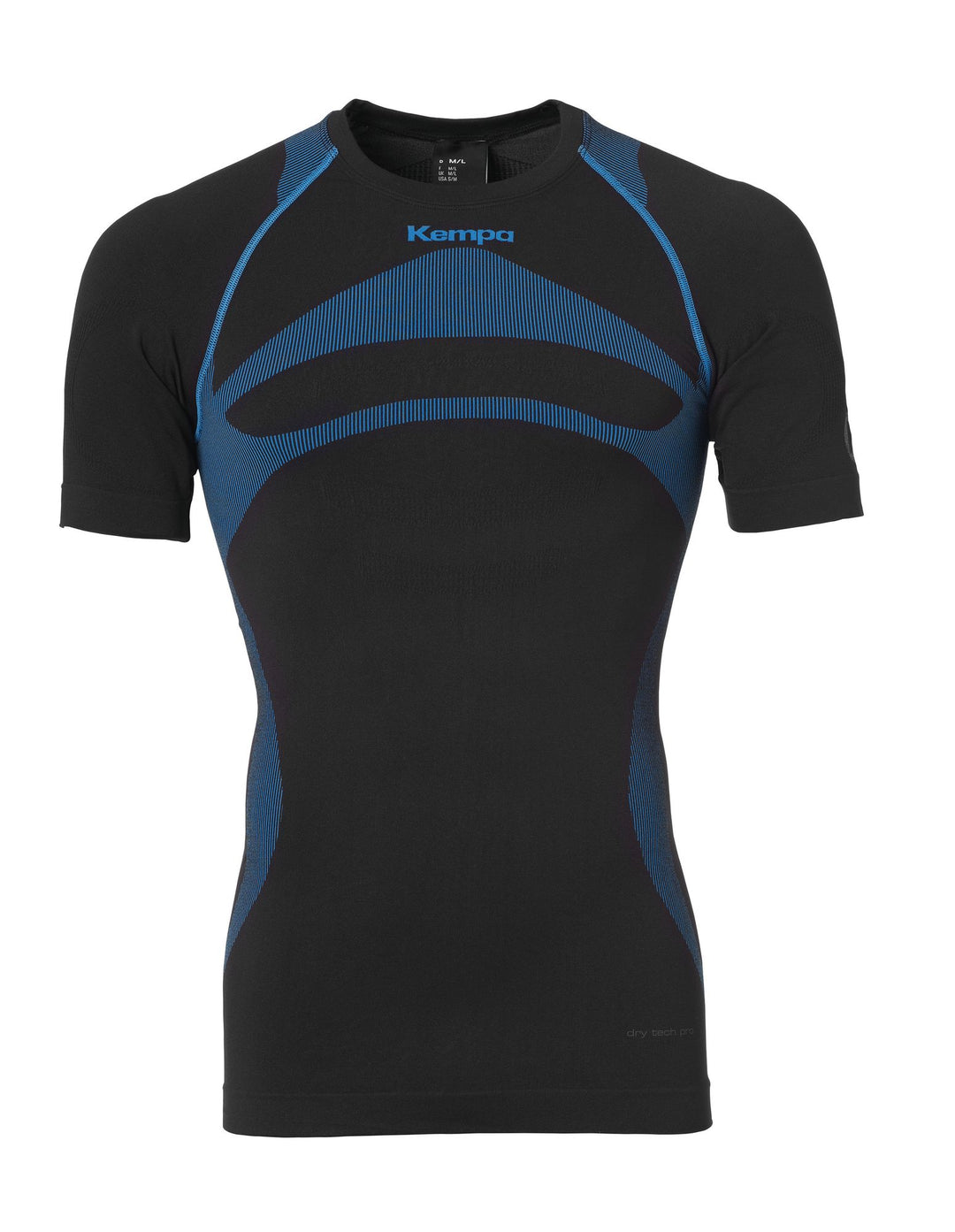 Kempa ATTITUDE PRO SHORTSLEEVE - schwarz/kempablau