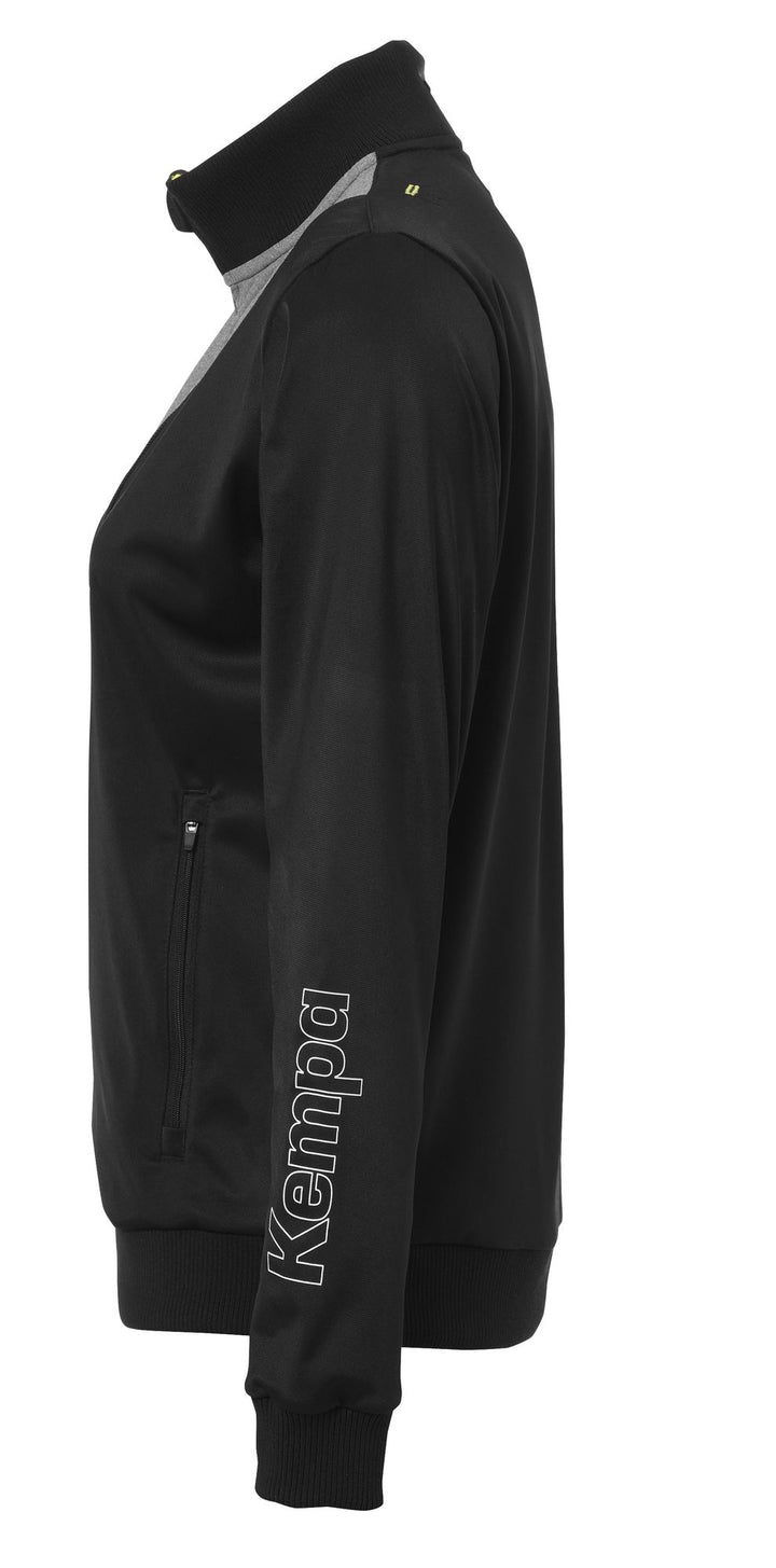 Kempa CORE 2.0 POLY JACKE WOMEN - schwarz/dark grau melange