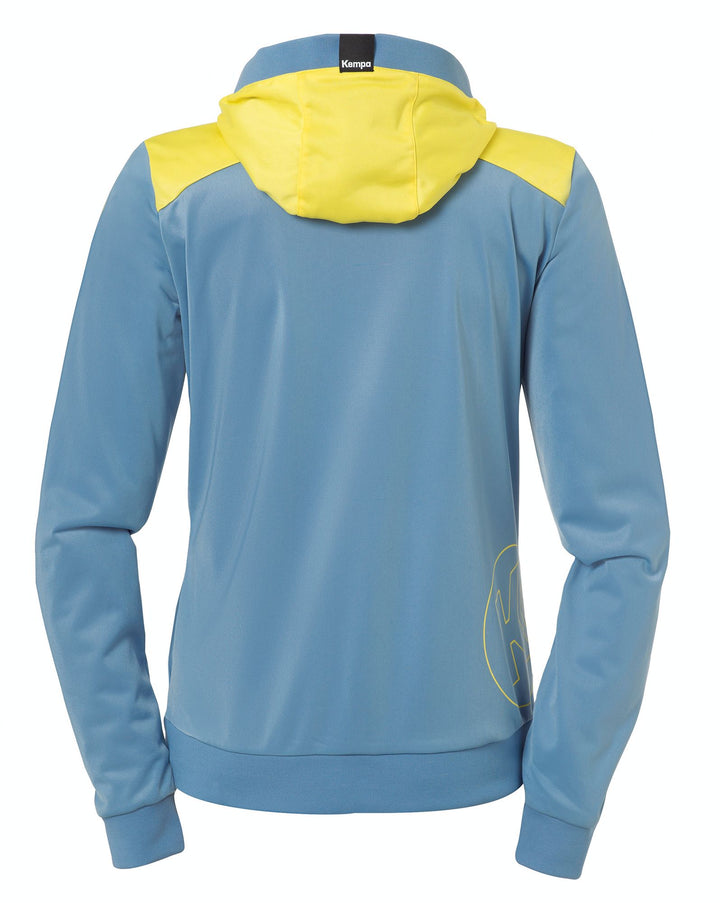 Kempa EMOTION 2.0 HOOD JACKET WOMEN - dove blau/limonengelb