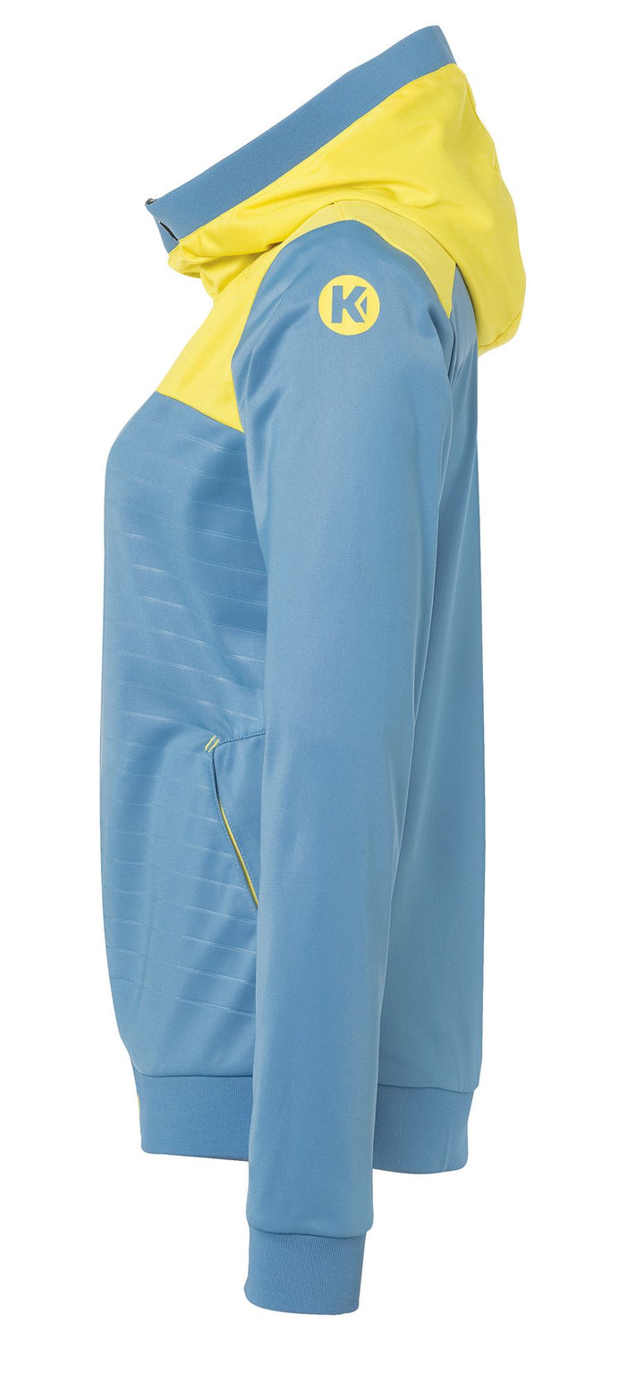 Kempa EMOTION 2.0 HOOD JACKET WOMEN - dove blau/limonengelb