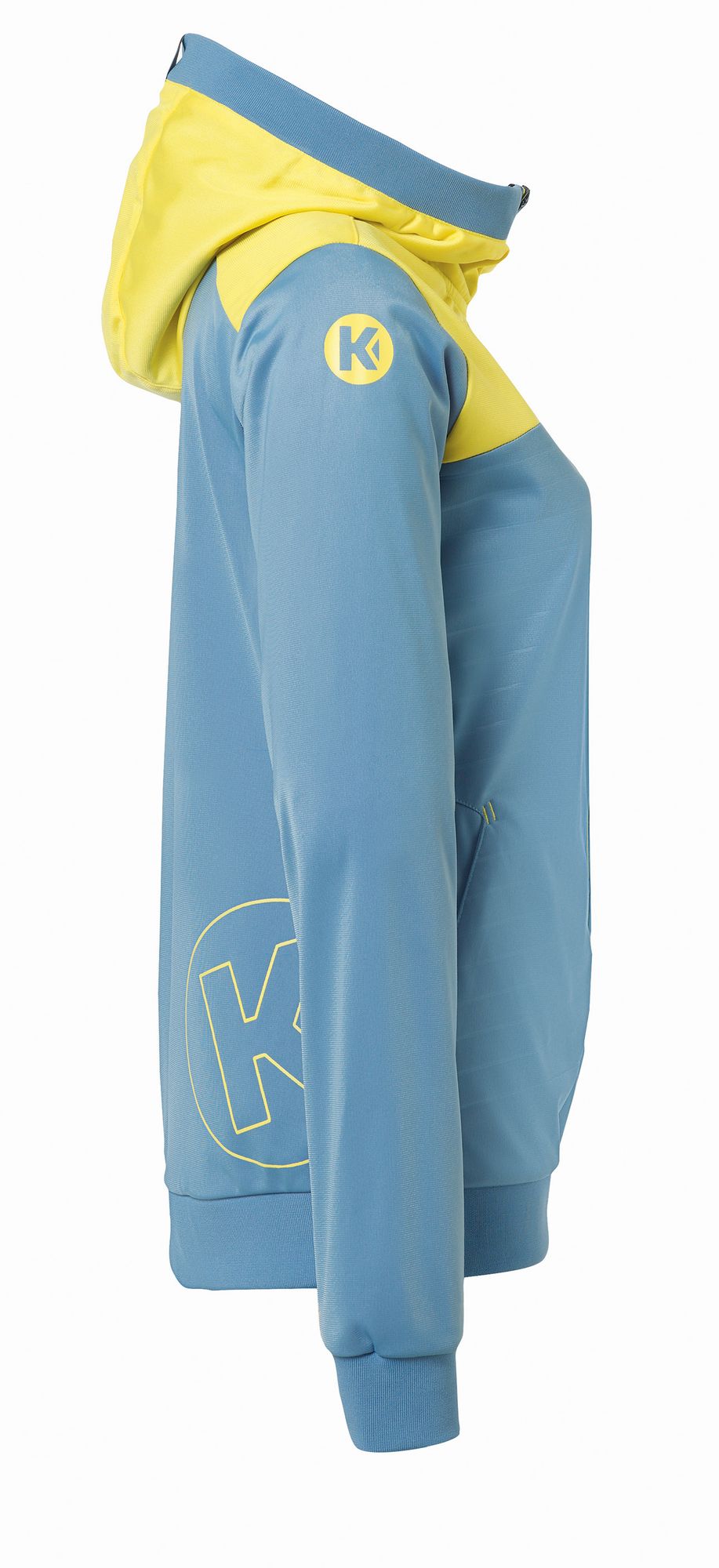 Kempa EMOTION 2.0 HOOD JACKET WOMEN - dove blau/limonengelb