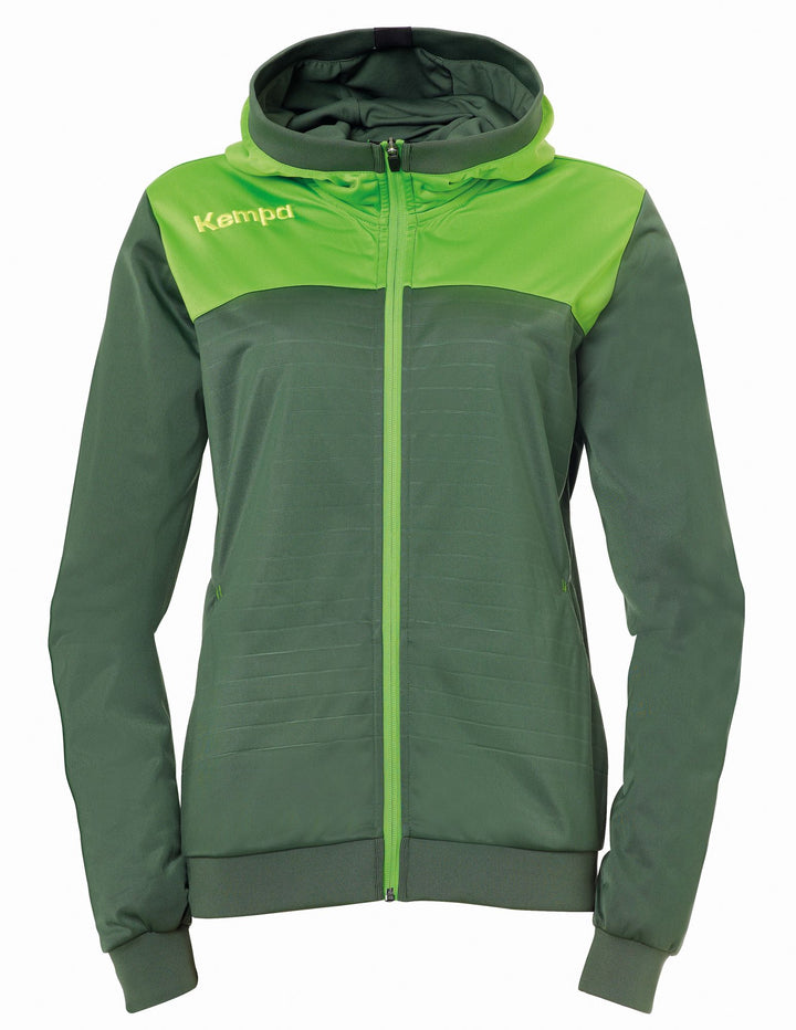 Kempa EMOTION 2.0 HOOD JACKET WOMEN - dragon grün/hope grün
