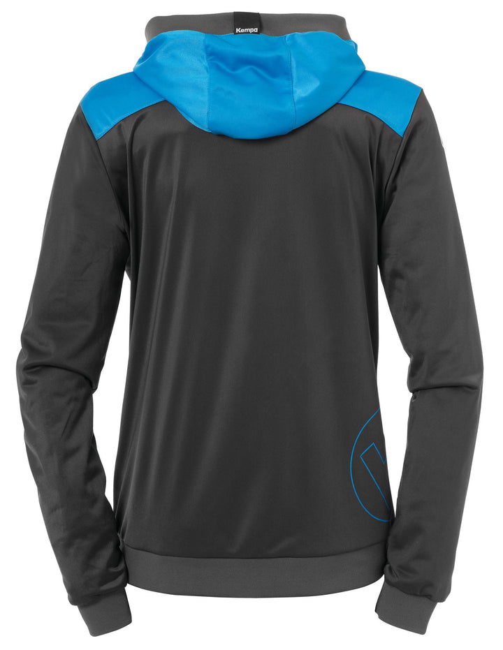 Kempa EMOTION 2.0 HOOD JACKET WOMEN - anthra/kempablau