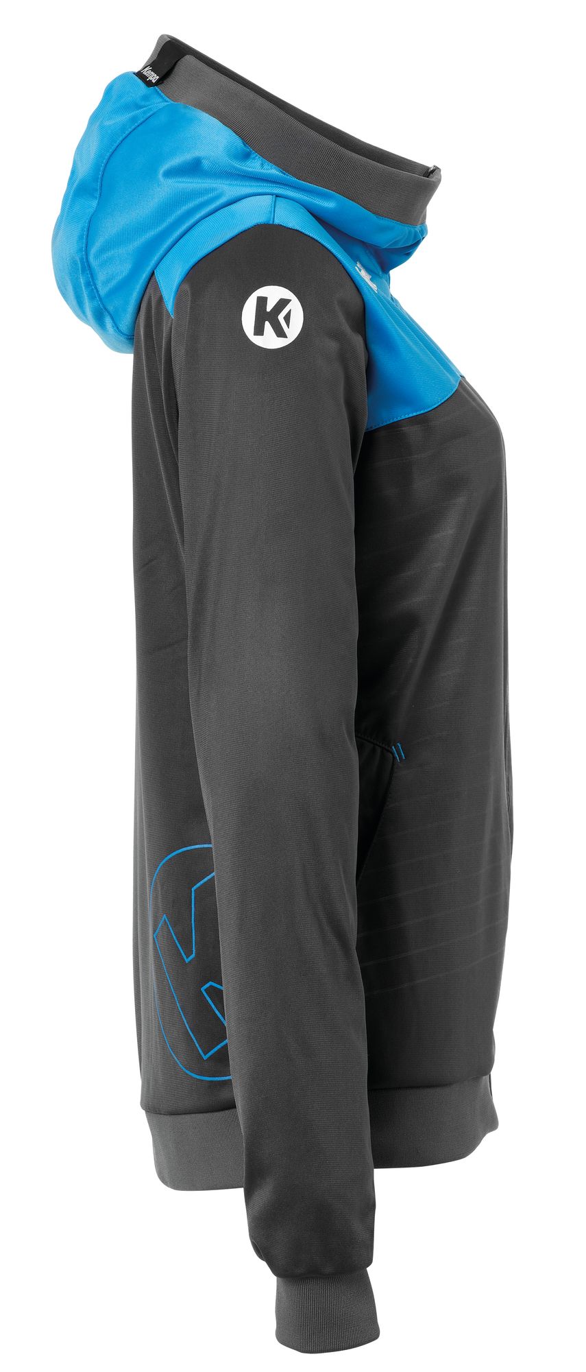 Kempa EMOTION 2.0 HOOD JACKET WOMEN - anthra/kempablau