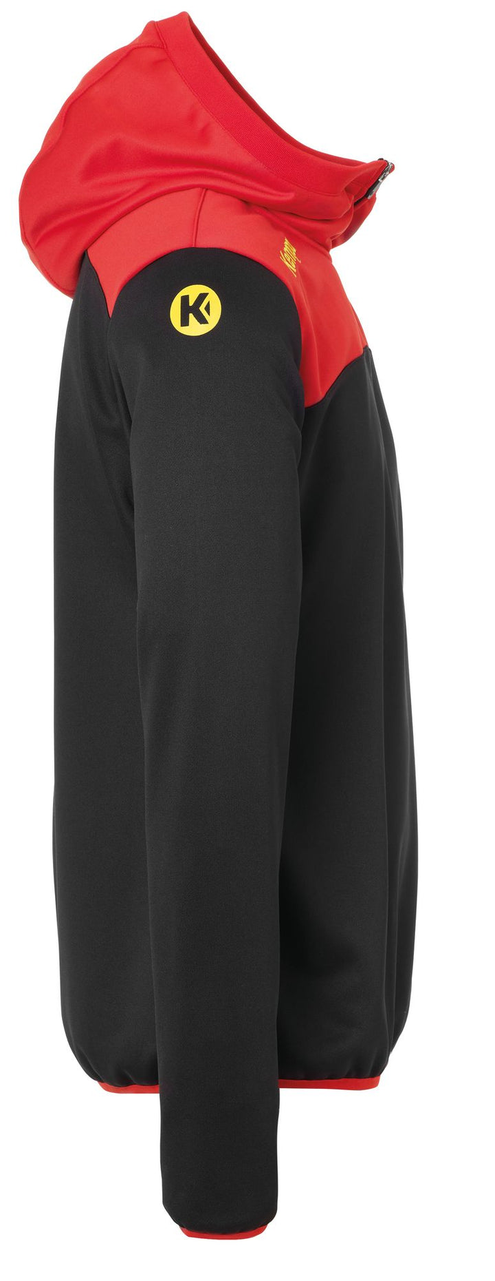 Kempa EMOTION 2.0 QUARTER ZIP HOODY - schwarz/rot/gelb