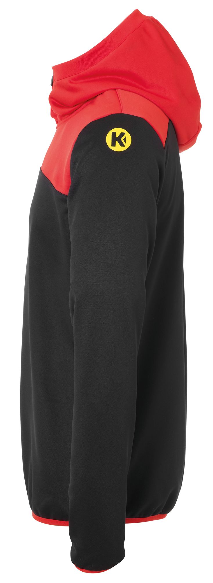 Kempa EMOTION 2.0 QUARTER ZIP HOODY - schwarz/rot/gelb