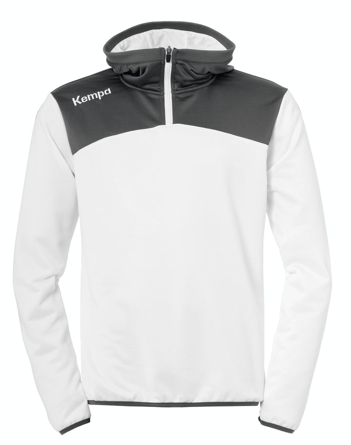 Kempa EMOTION 2.0 QUARTER ZIP HOODY - weiß/anthra