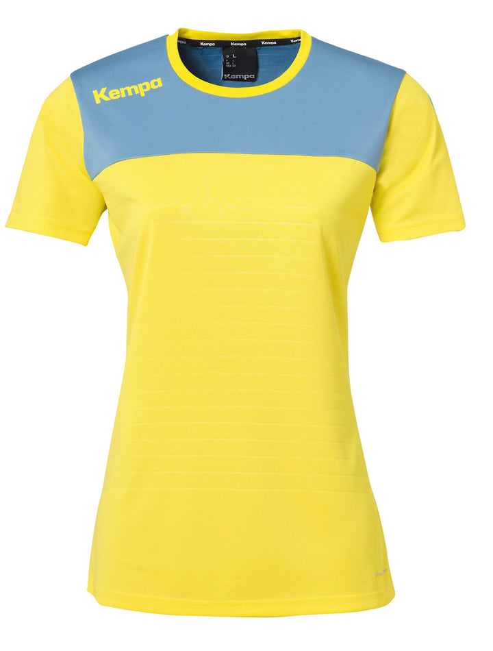 Kempa EMOTION 2.0 SHIRT WOMEN - limonengelb/dove blau