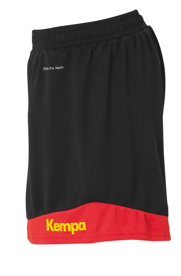 Kempa EMOTION 2.0 SHORTS WOMEN - schwarz/rot/gelb