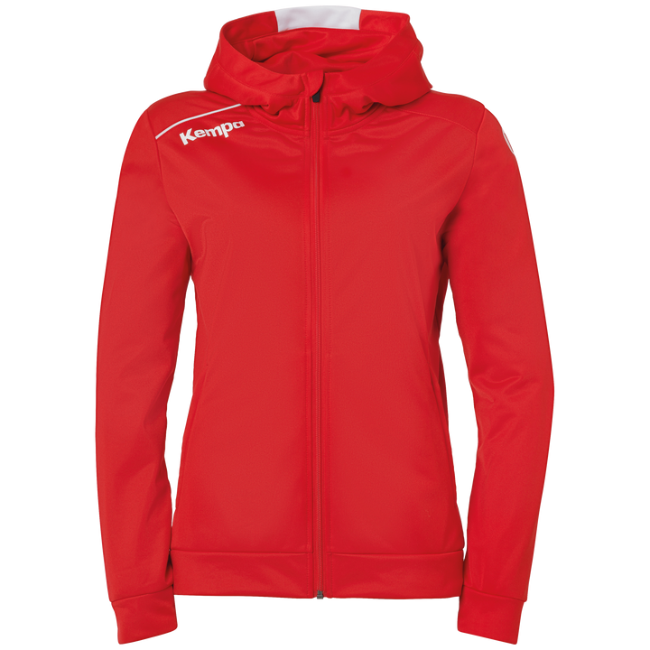 Kempa Player Kapuzenjacke Women - rot/weiß