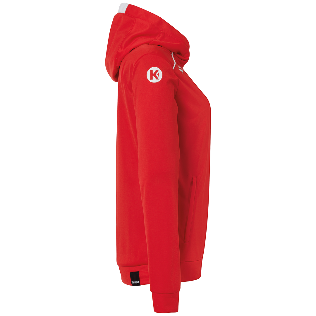 Kempa Player Kapuzenjacke Women - rot/weiß