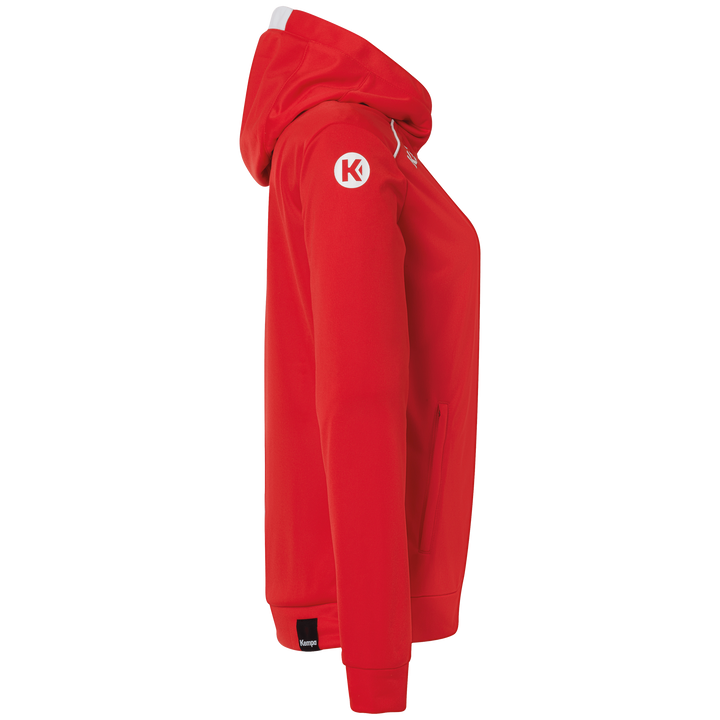 Kempa Player Kapuzenjacke Women - rot/weiß