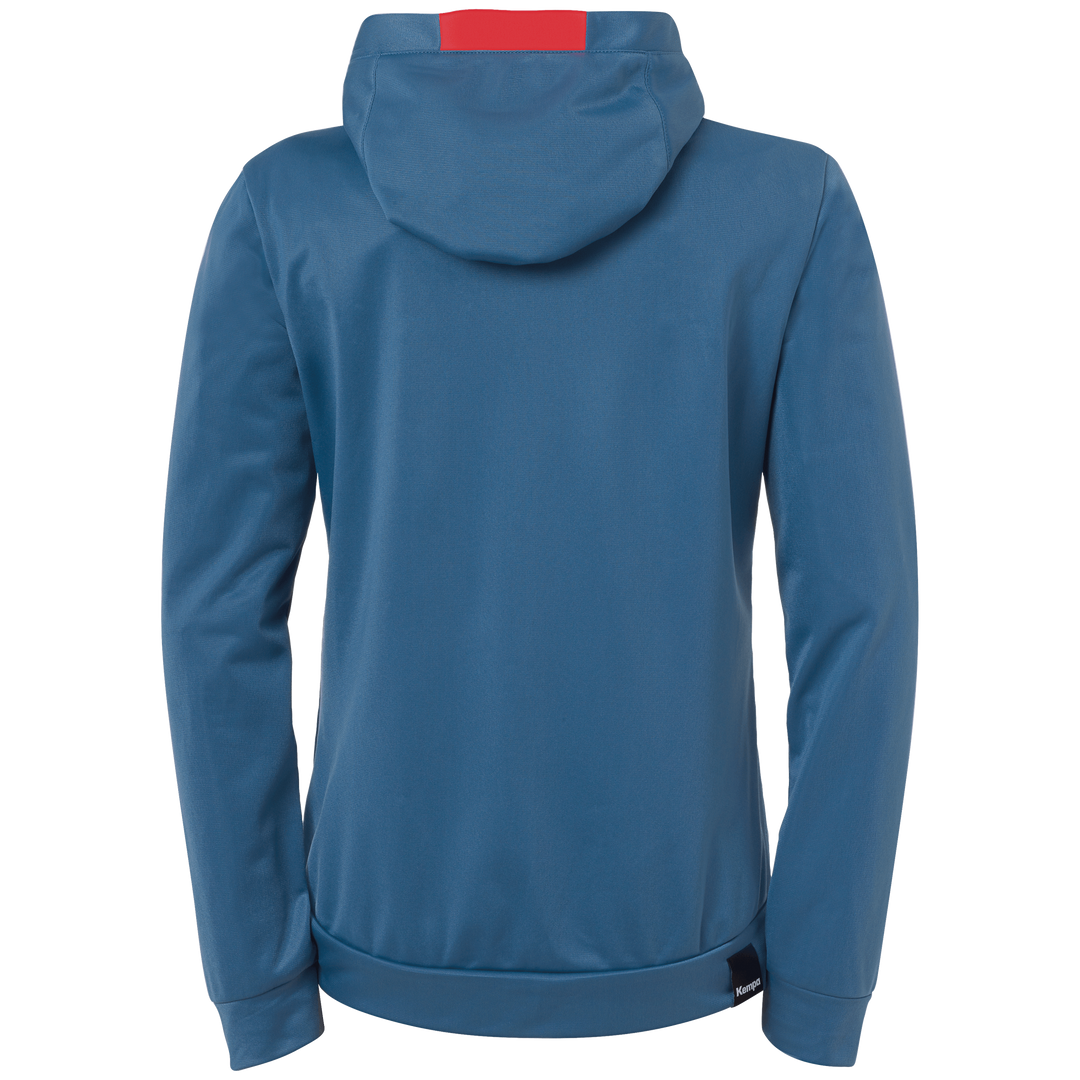 Kempa Player Kapuzenjacke Women - ice grau/fluo rot