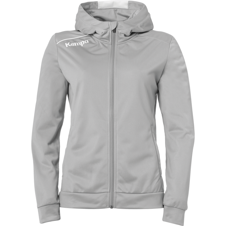 Kempa Player Kapuzenjacke Women - dark grau melange/weiß