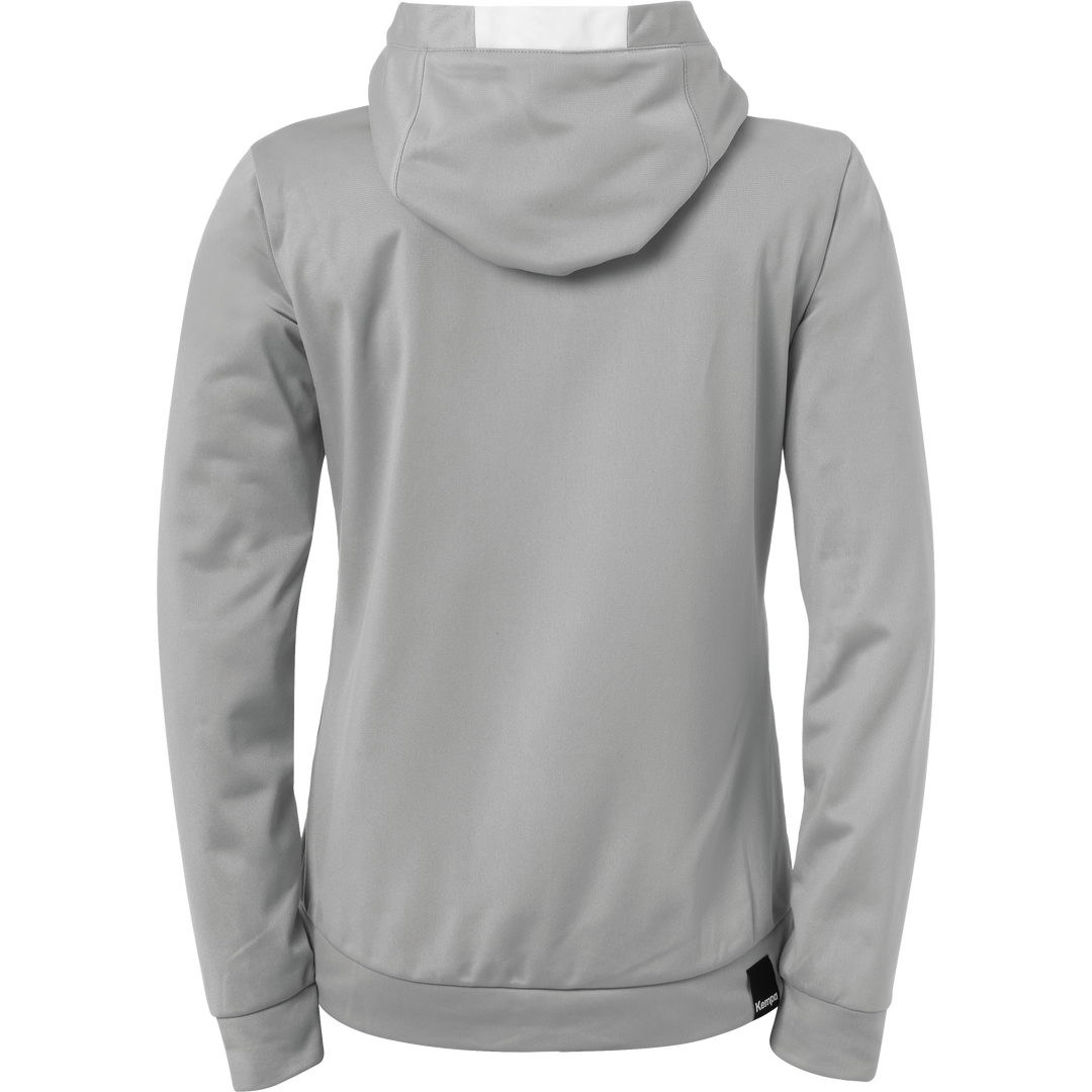 Kempa Player Kapuzenjacke Women - dark grau melange/weiß