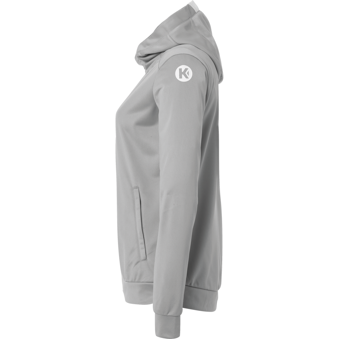 Kempa Player Kapuzenjacke Women - dark grau melange/weiß