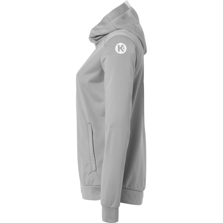 Kempa Player Kapuzenjacke Women - dark grau melange/weiß