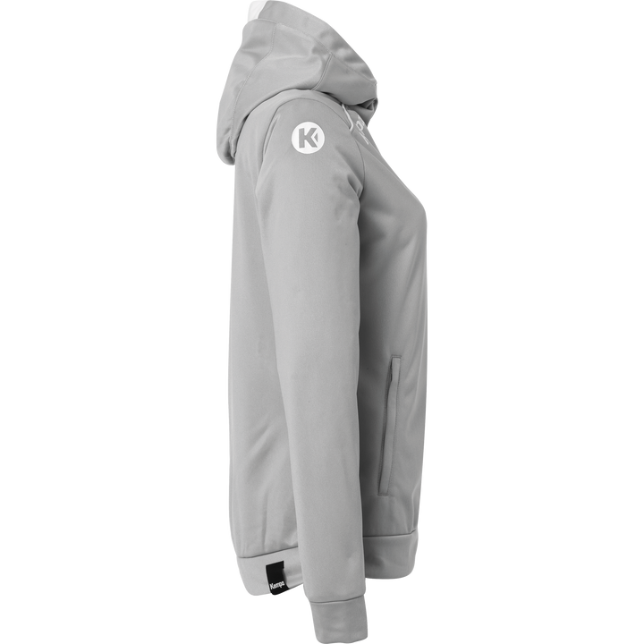 Kempa Player Kapuzenjacke Women - dark grau melange/weiß