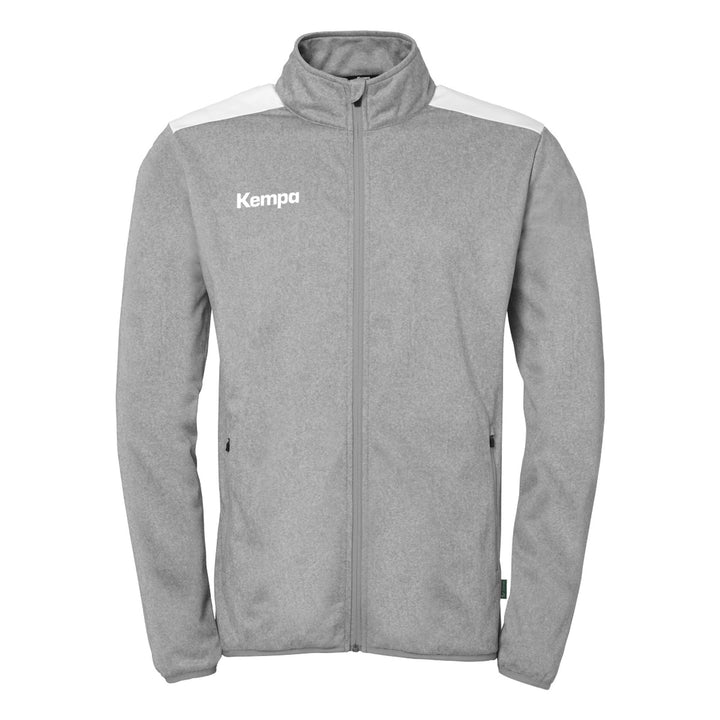 Kempa Emotion 27 Poly Jacke - dark grau melange/weiß