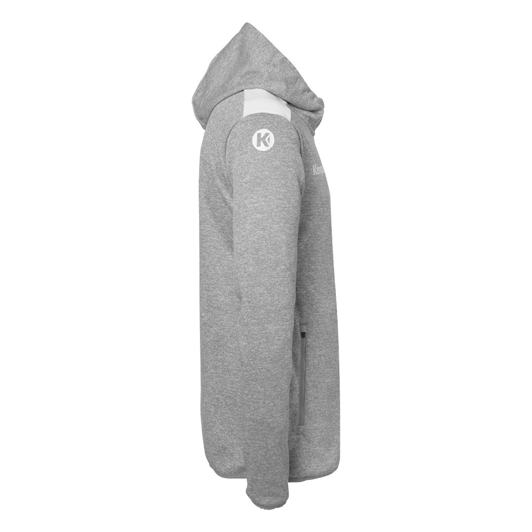 Kempa Emotion 27 Kapuzenjacke - dark grau melange/weiß