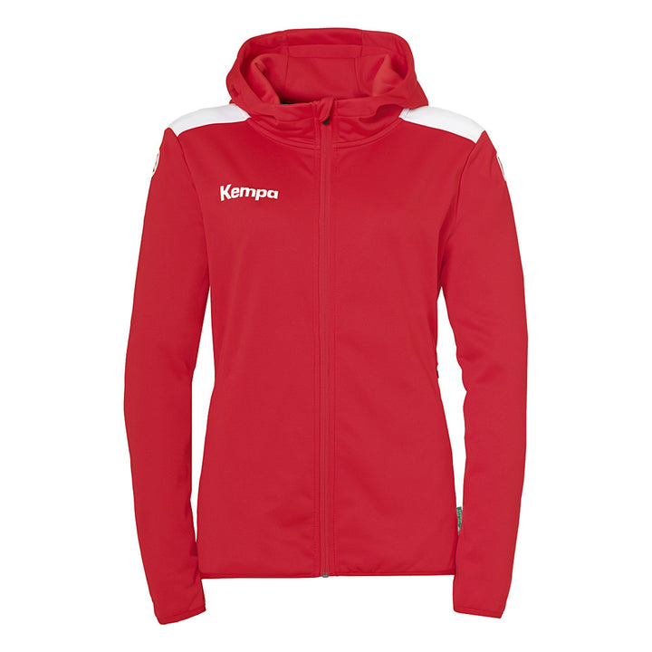 Kempa Emotion 27 Kapuzenjacke Damen - rot/weiß