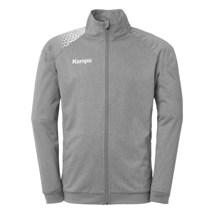 Kempa Ambition 28 Poly Jacke - dark grau melange/weiß