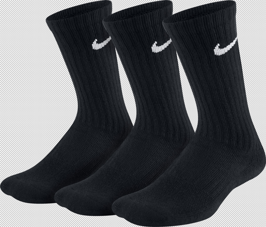 Nike Y Kinder Nk Evryday Cush Crew 3Pr-108 - black/white