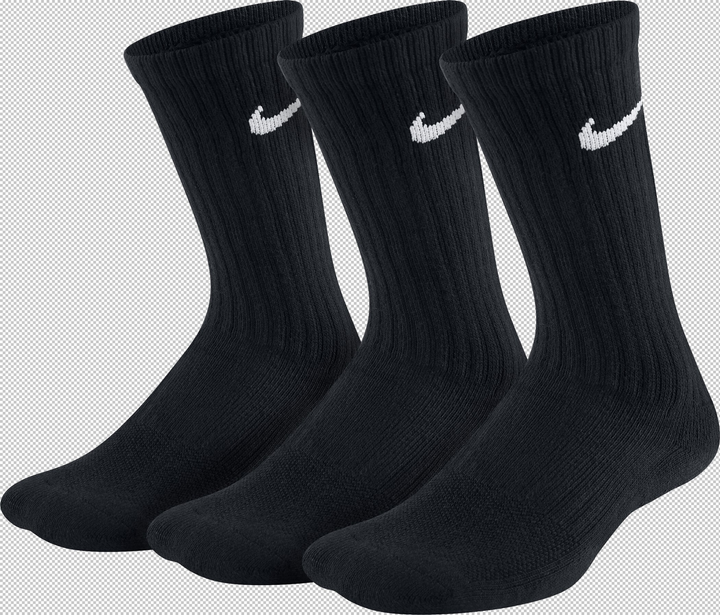Nike Y Kinder Nk Evryday Cush Crew 3Pr-108 - black/white