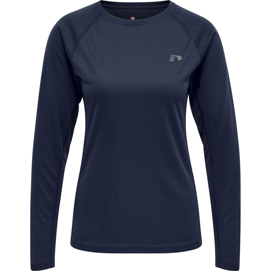 newline Women Core Running T-Shirt L/S - black iris