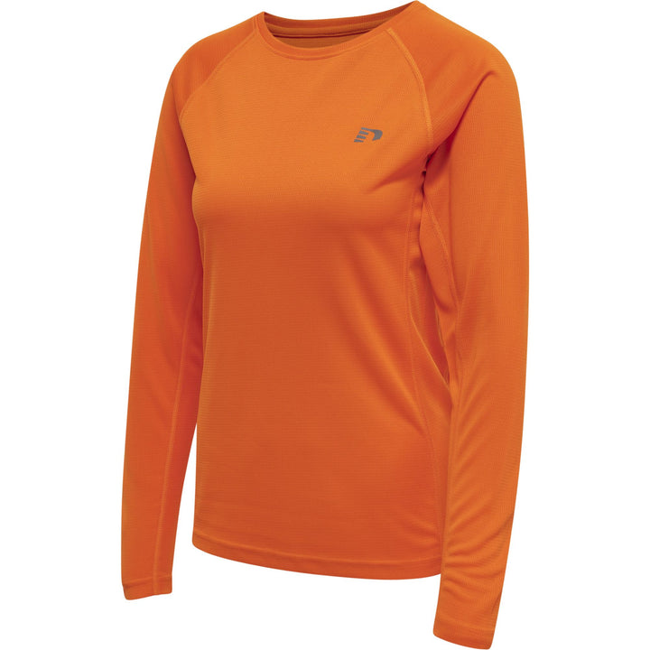 newline Women Core Running T-Shirt L/S - orange tiger